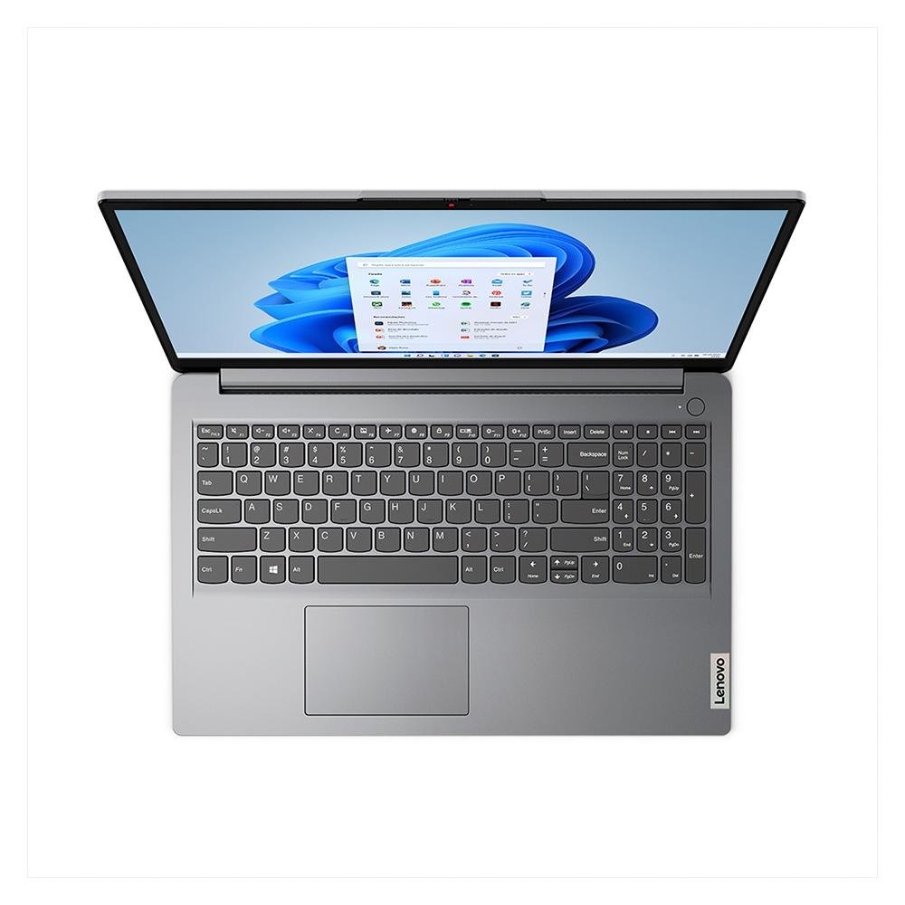 Imagem 8 de 16 do produto Notebook Lenovo IdeaPad 1i Intel Core I3-1215U, 4GB RAM, SSD 256GB, Tela 15.6" HD, Win 11, Cinza - 82VY000TBR