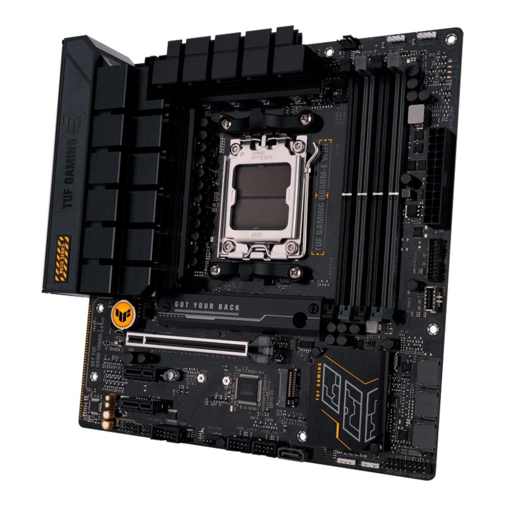 Placa-Mãe ASUS TUF Gaming B650M-E, WIFI, AMD AM5, B650, DDR5, Preto - 90MB1FV0-M0EAY0 - view 4