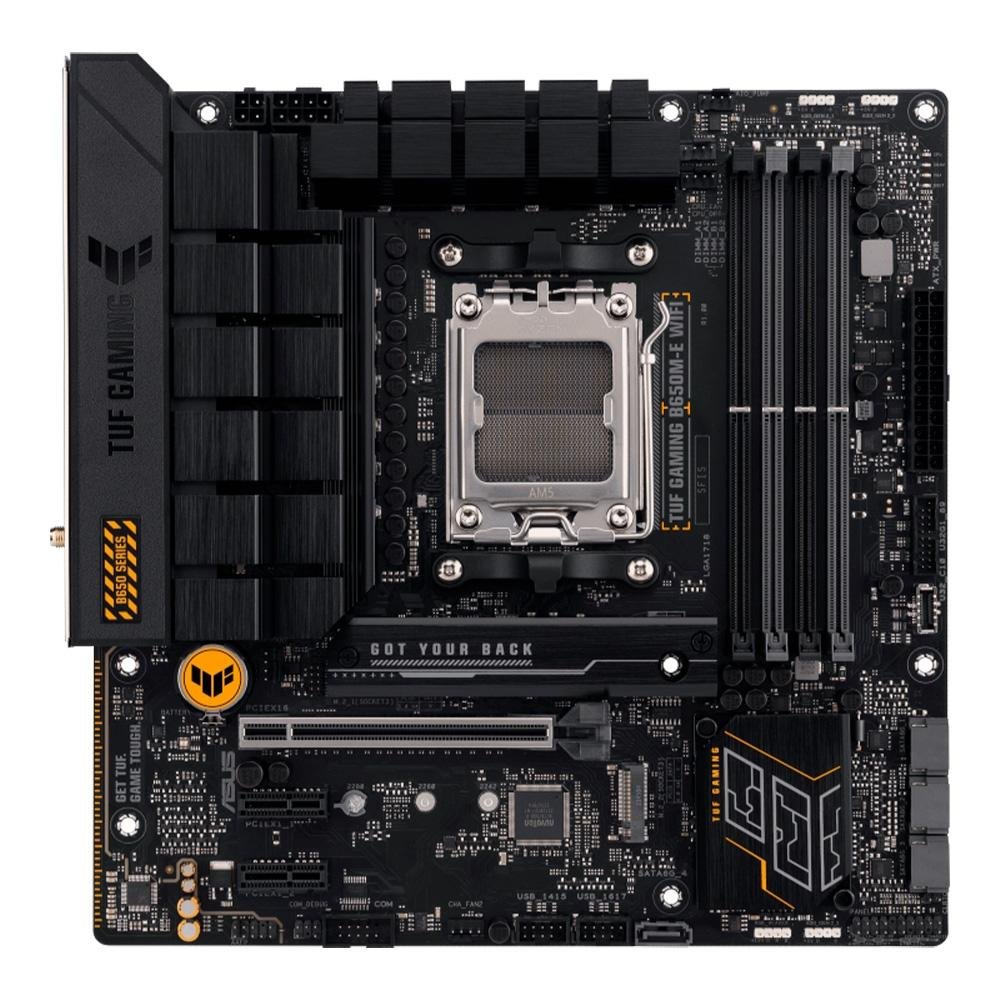 Placa-Mãe ASUS TUF Gaming B650M-E, WIFI, AMD AM5, B650, DDR5, Preto - 90MB1FV0-M0EAY0 - view 2