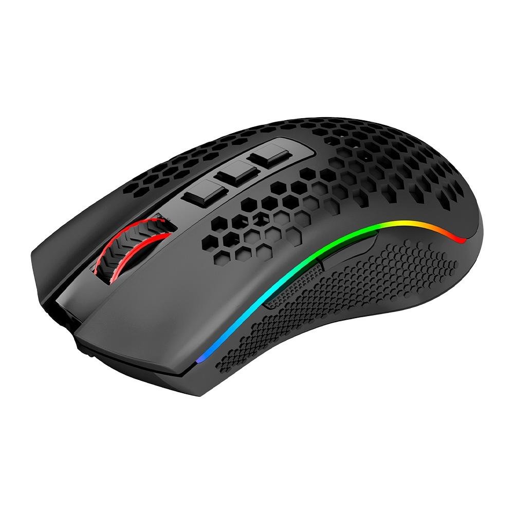 Imagem 3 de 4 do produto Mouse Gamer Sem Fio Redragon Storm Pro, RGB, 16000 DPI, 8 Botões, Wireless, Preto - M808-KS
