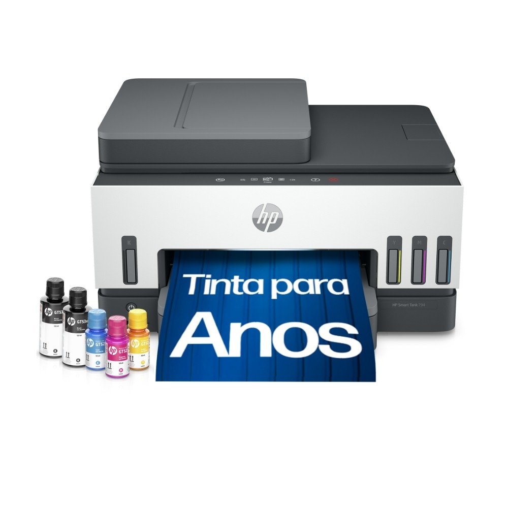 Impressora Multifuncional HP Smart Tank 794, Wi-Fi - Tanque de Tinta Colorida Duplex USB, Bivolt - 2G9Q9A#AK4