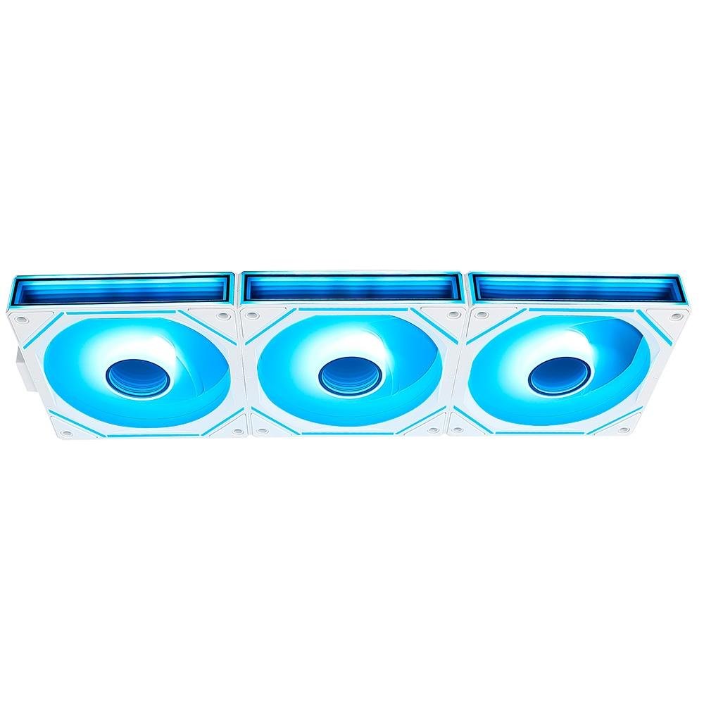 Kit com 3 Ventoinhas Gamer Rise Mode Magneto Pro Reverse, 120mm, Led ARGB, Branco - RM-MAPRO-ARGB-W-RV - view 4