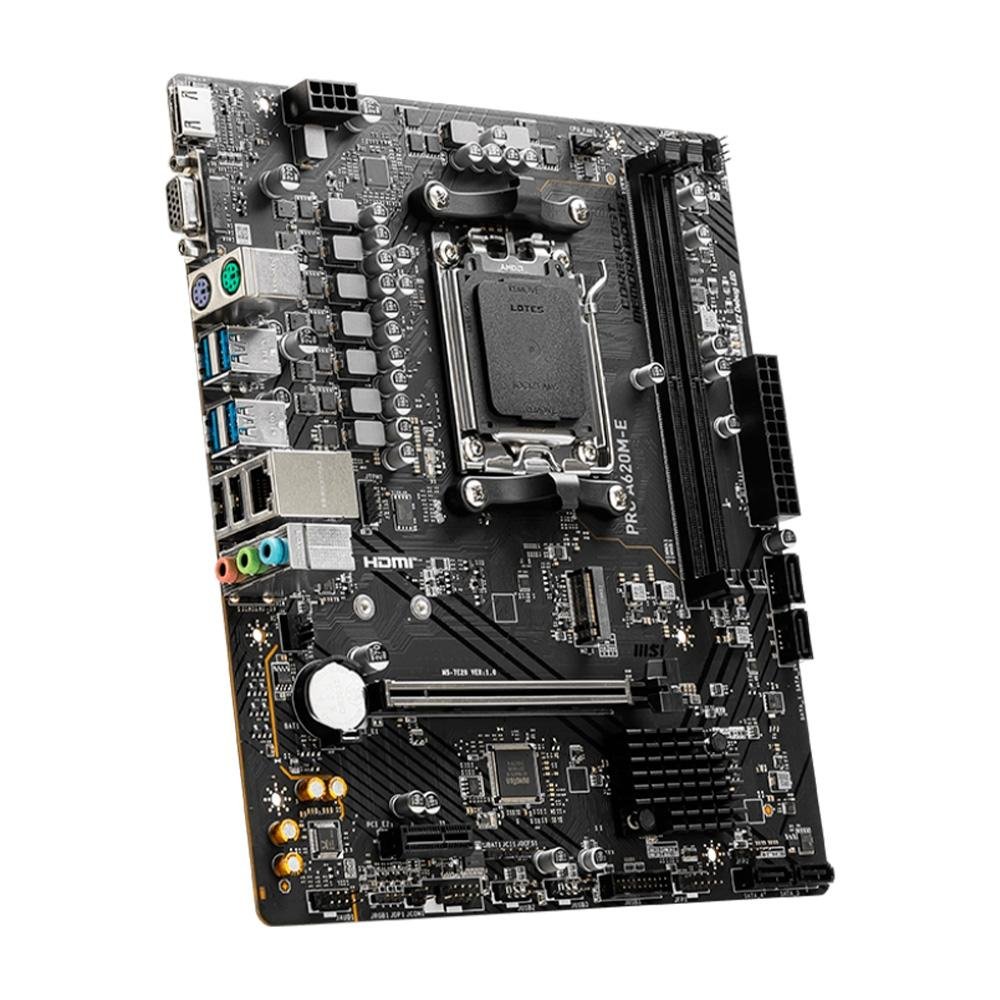 Placa-Mãe MSI Pro A620M-E, AMD AM5, M-ATX, DDR5, Preto - PRO A620M-E - view 4