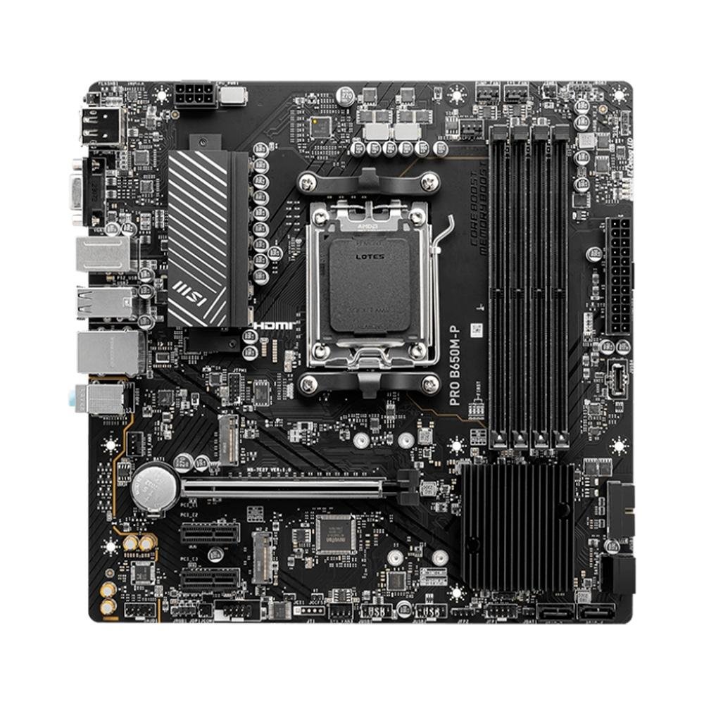 Placa Mãe MSI Pro B650M-P, AMD AM5, M-ATX, DDR5 - PRO B650M-P - view 2