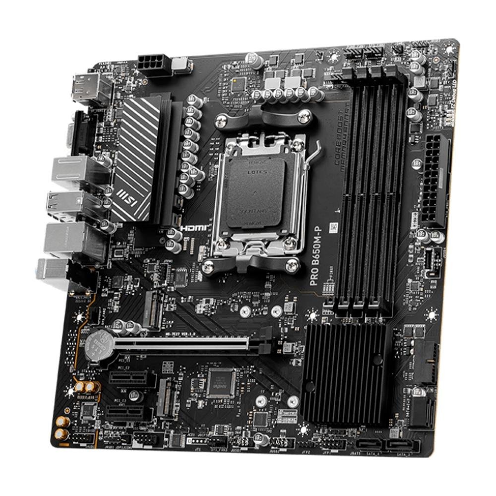 Placa Mãe MSI Pro B650M-P, AMD AM5, M-ATX, DDR5 - PRO B650M-P - view 3