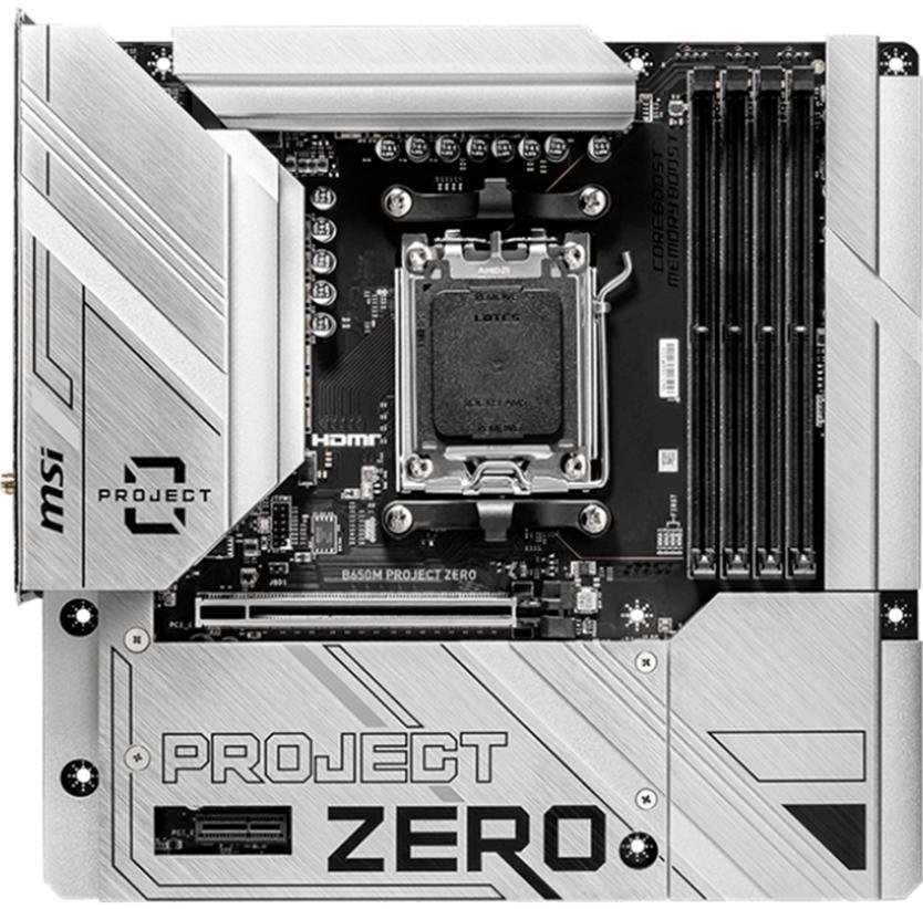 Placa-Mãe MSI B650M Project Zero, AMD AM5, M-ATX, DDR5, Preto - B650M PROJECT ZERO Placa-Mãe MSI B650M Project Zero, AMD AM5, M-ATX, DDR5, Preto - B650M PROJECT ZERO