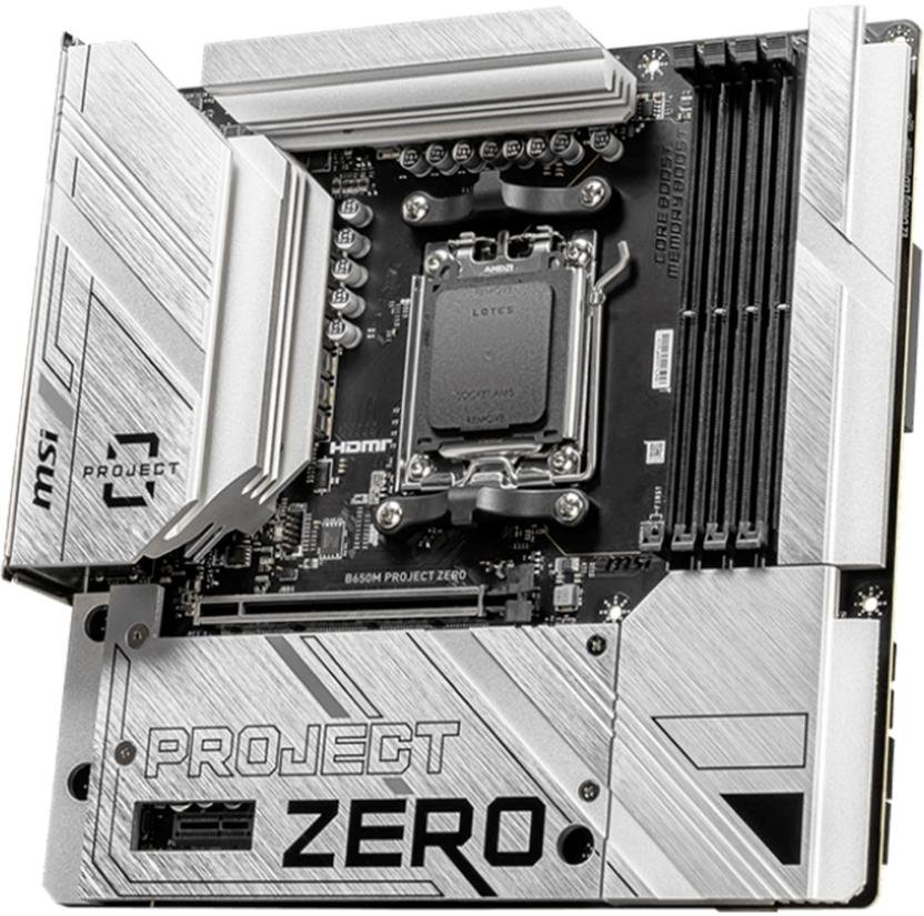 Placa-Mãe MSI B650M Project Zero, AMD AM5, M-ATX, DDR5, Preto - B650M PROJECT ZERO Placa-Mãe MSI B650M Project Zero, AMD AM5, M-ATX, DDR5, Preto - B650M PROJECT ZERO
