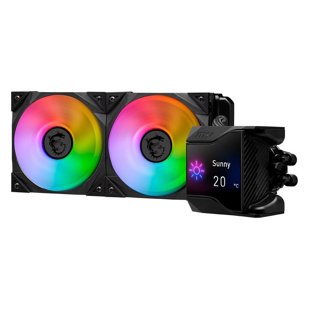 Water Cooler MSI MPG Coreliquid D240, ARGB, 240mm, AMD/Intel, Preto - MPG CORELIQUID D240