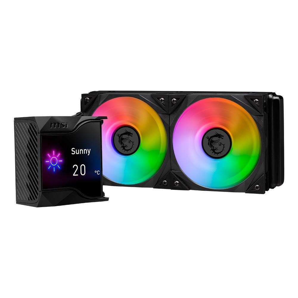 Water Cooler MSI MPG Coreliquid D240, ARGB, 240mm, AMD/Intel, Preto - MPG CORELIQUID D240