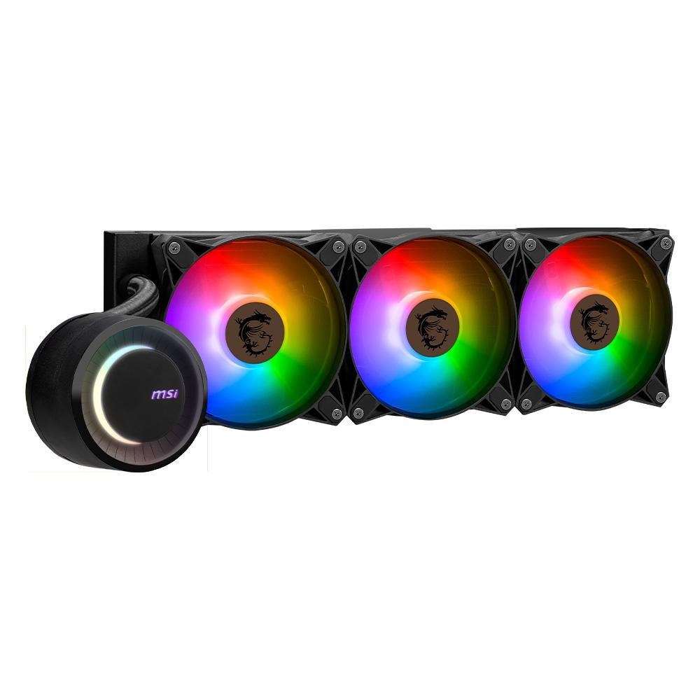 Water Cooler MSI Mag Coreliquid E360, ARGB, 360mm, AMD/Intel, Preto - MAG CORELIQUID E360 - view 3