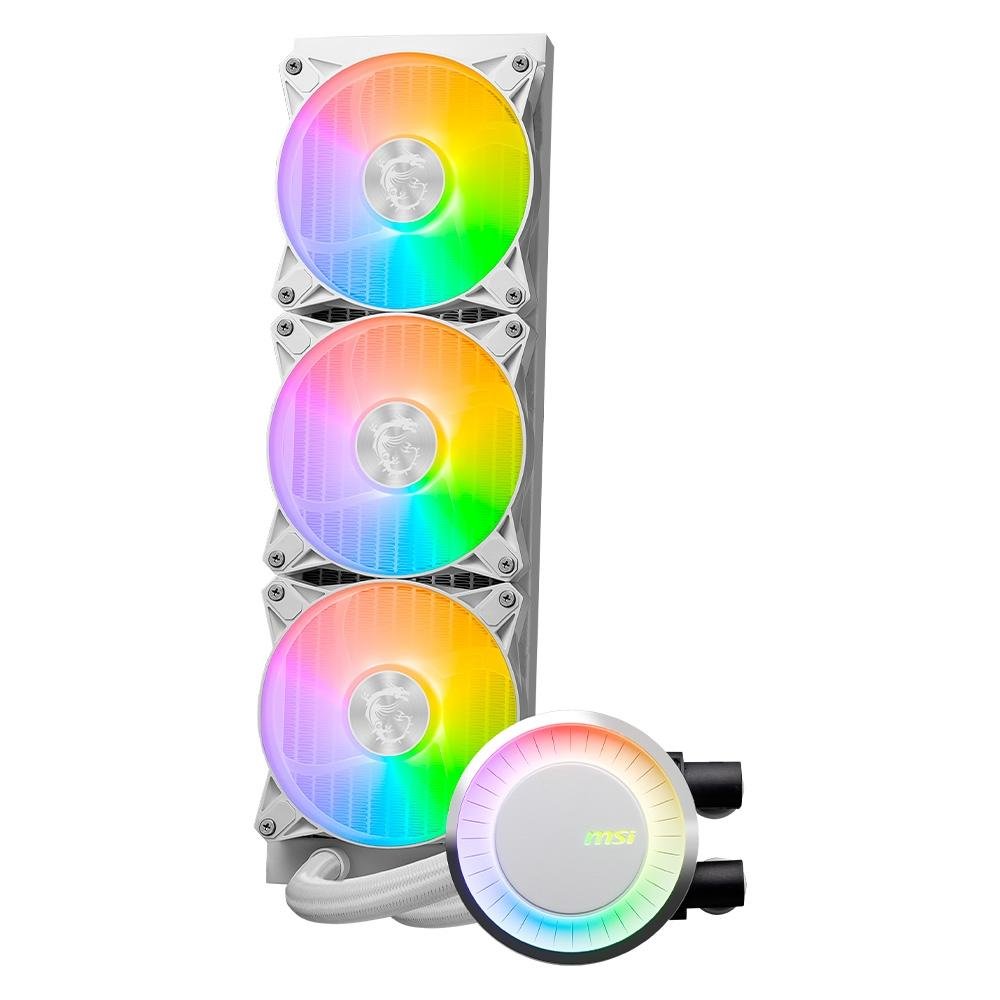 Water Cooler MSI Mag Coreliquid E360, ARGB, 360mm, AMD/Intel, Branco - MAG CORELIQUID E360 WHITE 7