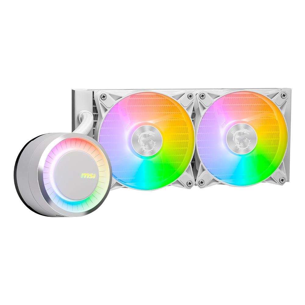 Water Cooler MSI Mag Coreliquid E240, ARGB, 240mm, AMD/Intel, Branco - MAG CORELIQUID E240 WHITE 4