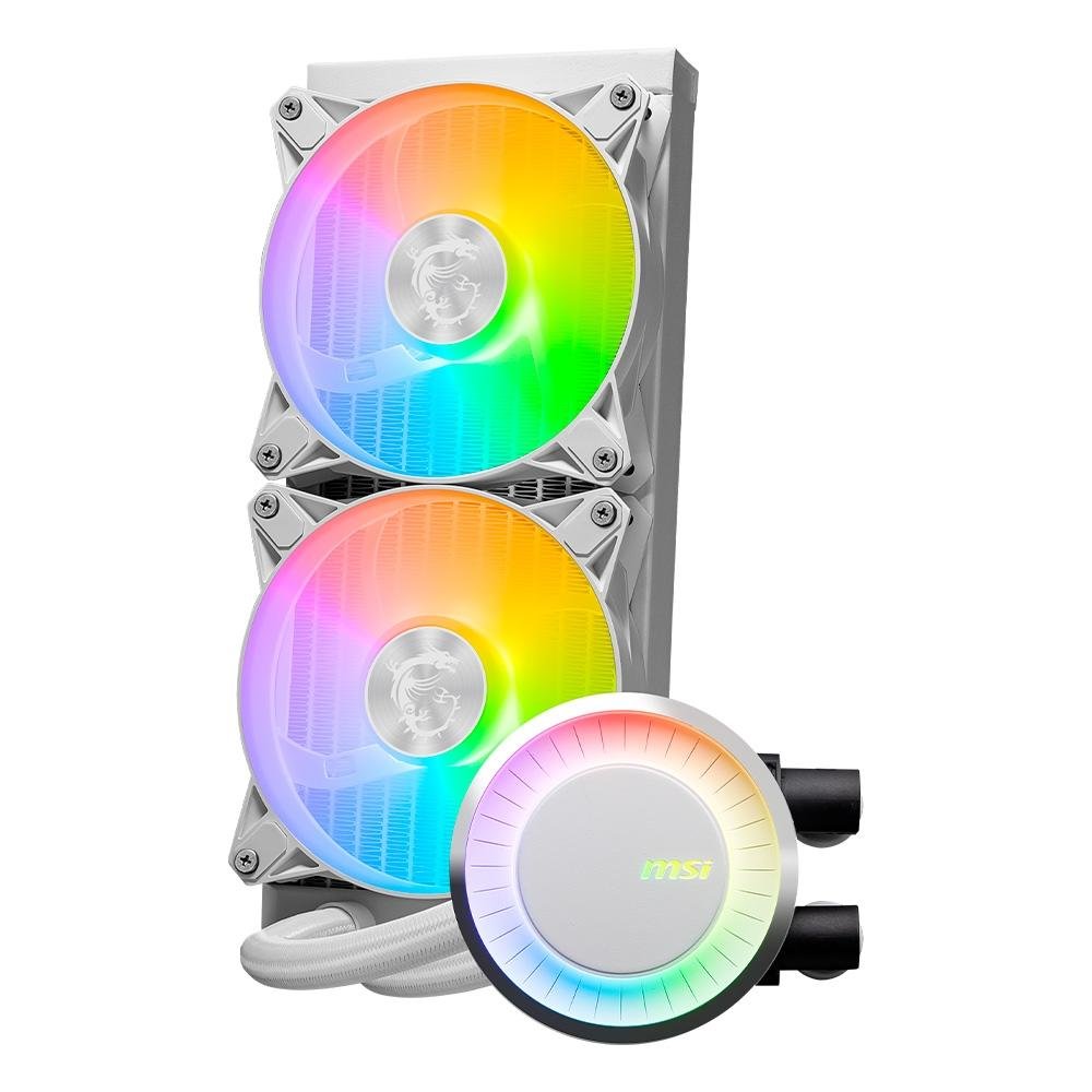 Water Cooler MSI Mag Coreliquid E240, ARGB, 240mm, AMD/Intel, Branco - MAG CORELIQUID E240 WHITE 8