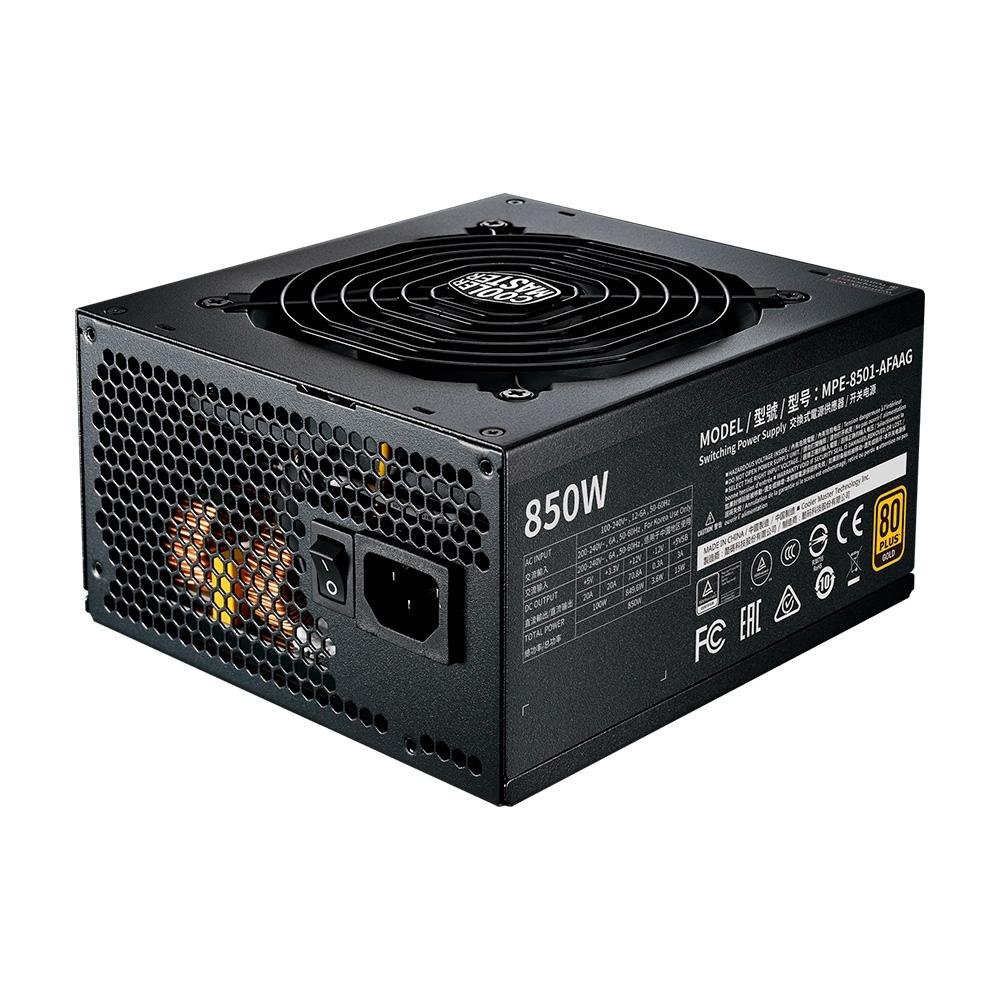 Fonte Cooler Master 850W, 80 Plus Gold, Modular, PFC Ativo, Bivolt, Sem Cabo, Branco - MPE-8501-AFAAG-GWO Fonte Cooler Master 850W, 80 Plus Gold, Modular, PFC Ativo, Bivolt, Sem Cabo, Branco - MPE-8501-AFAAG-GWO