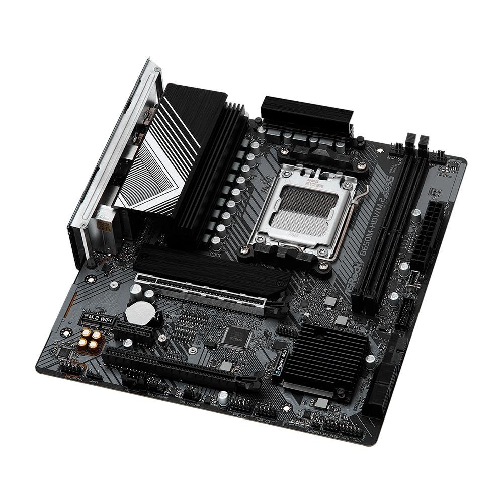 Placa-Mãe ASRock B650M-HDV/M.2, AMD B650, mATX, DDR5, Preto - 90-MXBLA* - view 4