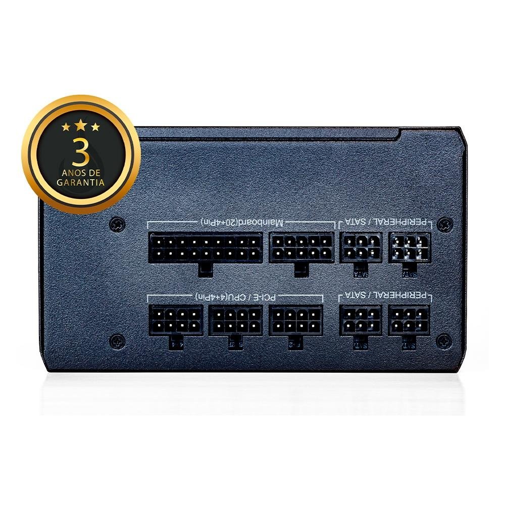Fonte Gamer Rise Mode Zeus, 550w, 80 Plus Bronze, Modular, PFC Ativo, Preto - RM-PSU-01-BZ-550
