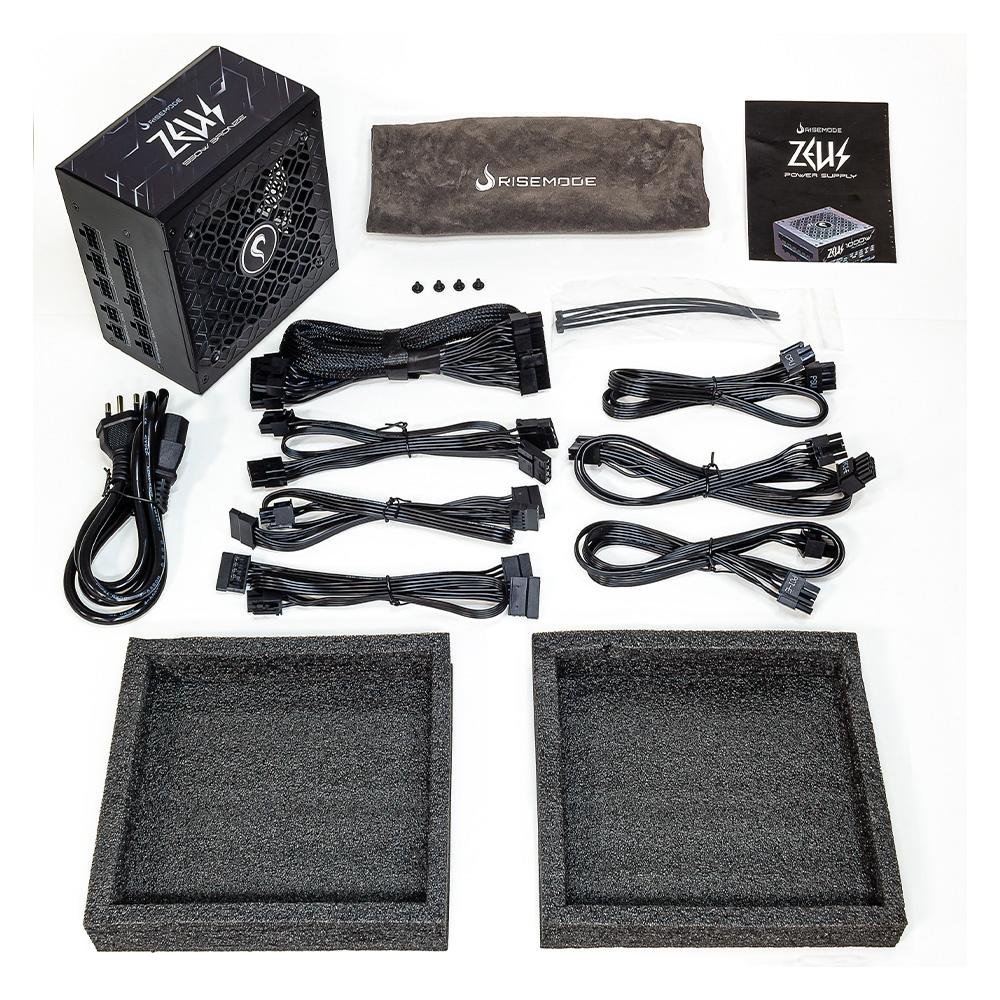 Fonte Gamer Rise Mode Zeus, 550w, 80 Plus Bronze, Modular, PFC Ativo, Preto - RM-PSU-01-BZ-550