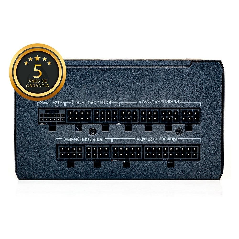 Imagem 2 de 5 do produto Fonte Gamer Rise Mode Zeus, 1000W, 80 Plus Platinum, Modular, PFC Ativo, Preto - RM-PSU-01-PA-1000
