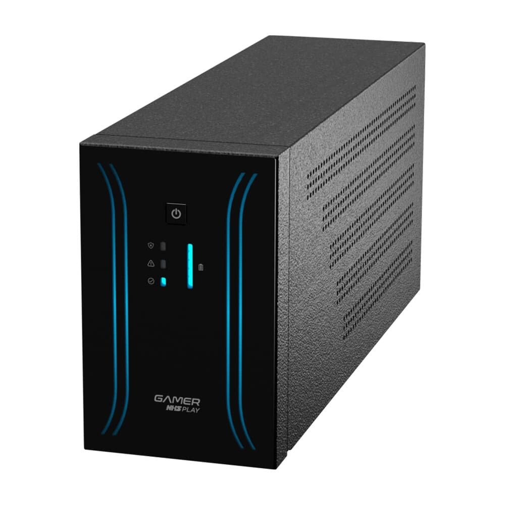 Imagem 2 de 3 do produto Nobreak NHS Gamer Play Senoidal, Biv, 2bat.7Ah, Prot.Eth, USB - 91.G0.010000