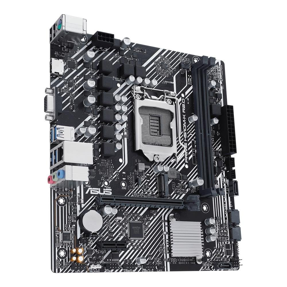 Placa-Mãe ASUS PRIME H510M-K R2.0, INTEL, H470, mATX, DDR4, Preto - 90MB1E80-C1BAY0 Placa-Mãe ASUS PRIME H510M-K R2.0, INTEL, H470, mATX, DDR4, Preto - 90MB1E80-C1BAY0