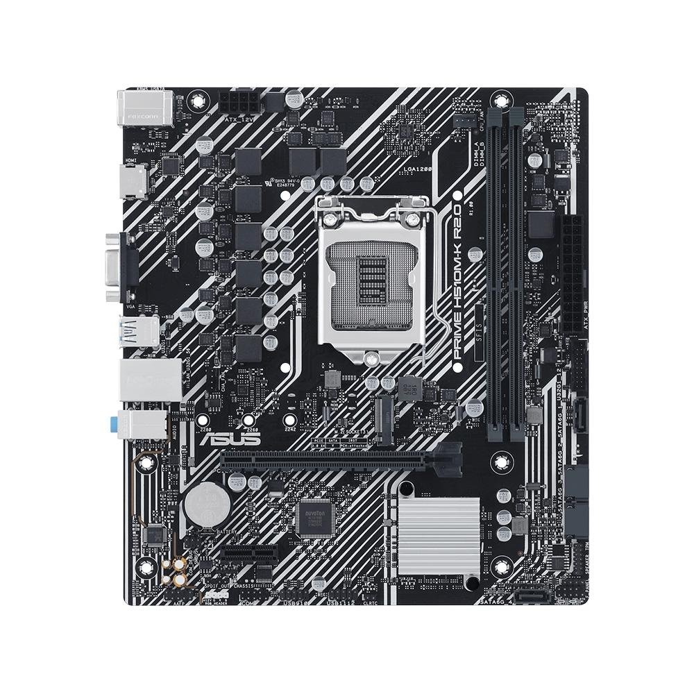 Placa-Mãe ASUS PRIME H510M-K R2.0, INTEL, H470, mATX, DDR4, Preto - 90MB1E80-C1BAY0 Placa-Mãe ASUS PRIME H510M-K R2.0, INTEL, H470, mATX, DDR4, Preto - 90MB1E80-C1BAY0