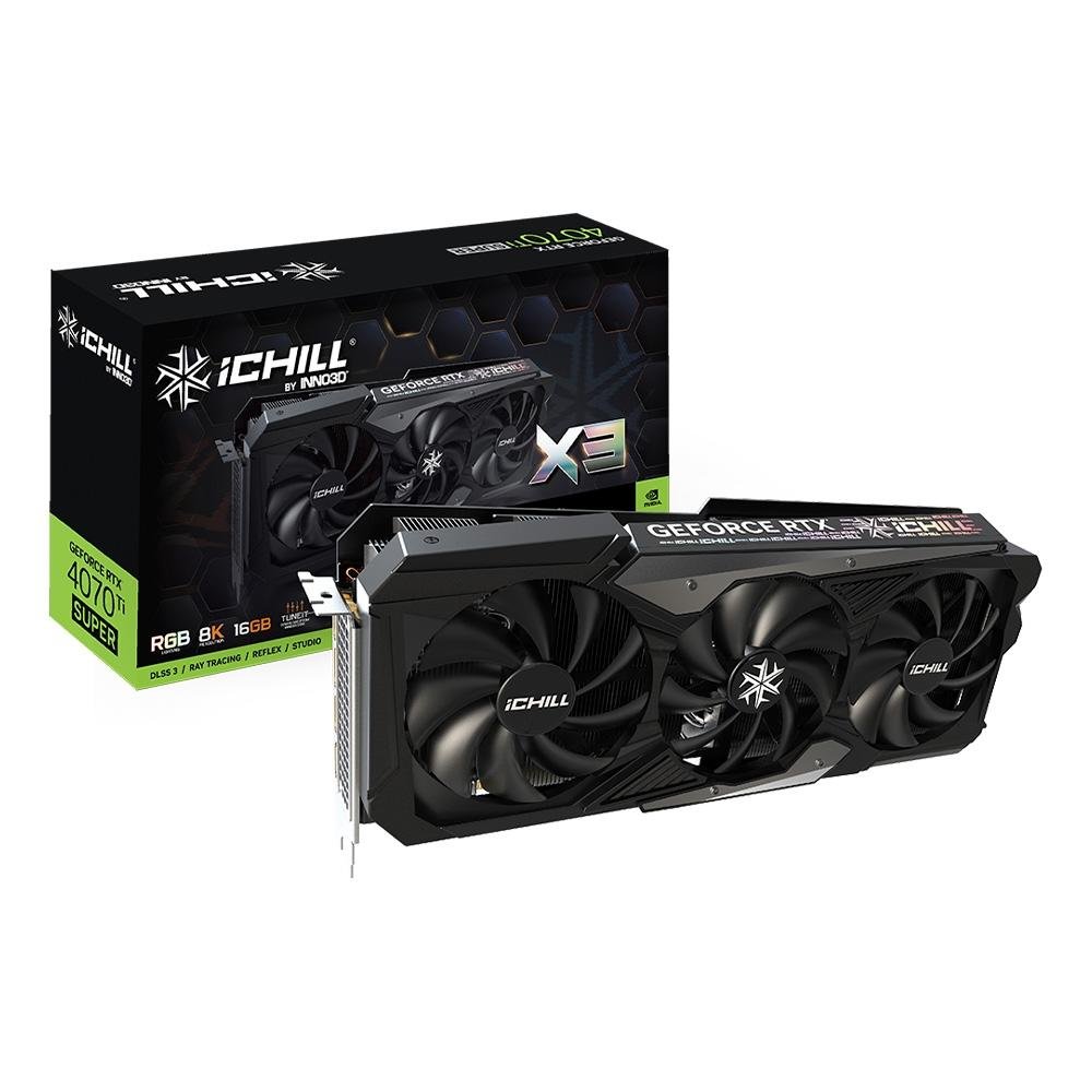 【公式ショップ限定品】INNO3D RTX 4070 Ti iCHILL X3 Placa de Vídeo RTX 4070 TI Super Ichill X3 | KaBuM