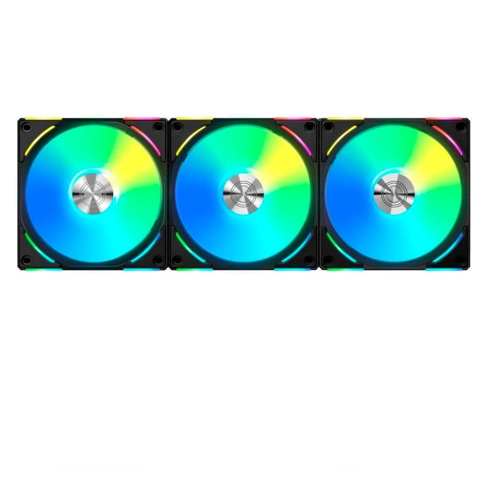 Kit com 3 Ventoinhas Lian Li UNI FAN AL V2, 120mm, RGB, Preto - UF-AL120V2-3B 4