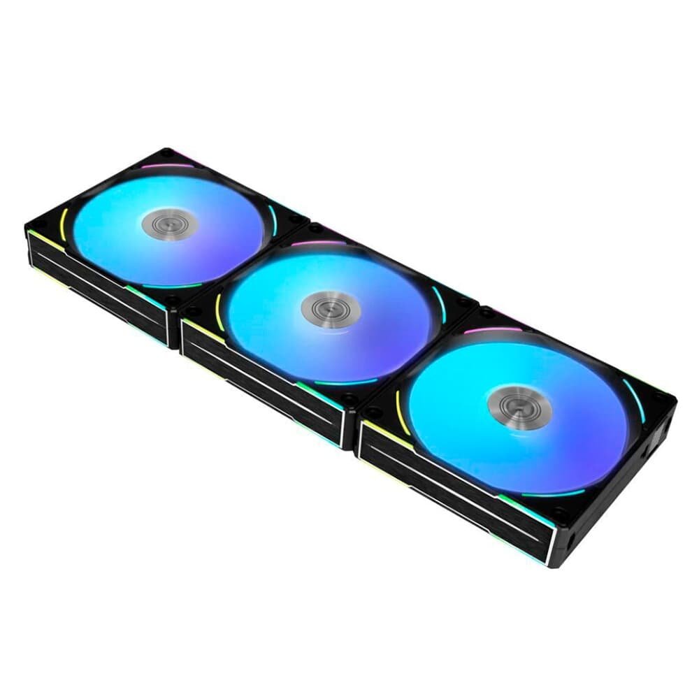 Imagem 2 de 4 do produto Kit com 3 Ventoinhas Lian Li UNI FAN AL V2, 120mm, RGB, Preto - UF-AL120V2-3B
