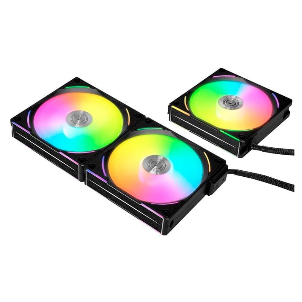 Imagem 3 de 4 do produto Kit com 3 Ventoinhas Lian Li UNI FAN AL V2, 120mm, RGB, Preto - UF-AL120V2-3B