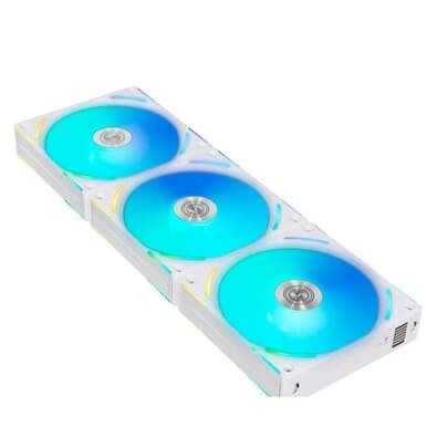 Kit com 3 Ventoinhas Lian Li UNI FAN AL V2, 120mm, RGB, Branco - UF-AL120V2-3W