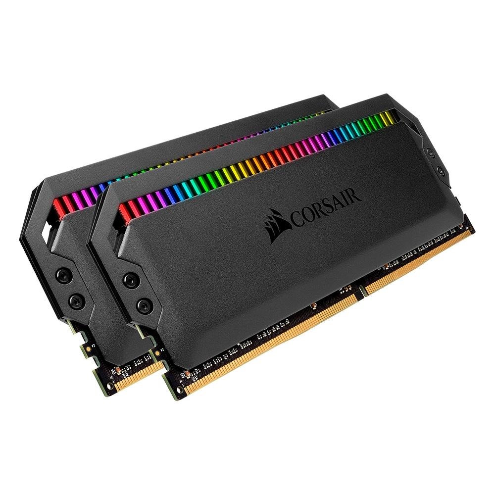 Memória RAM Corsair Dominator Platinum RGB, 32GB (2x16GB), 3200MHz, DDR4,  CL16, Preto - CMT32GX4M2C3200C16