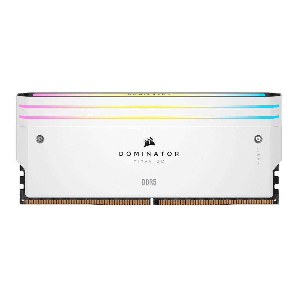 Imagem 4 de 9 do produto Memória RAM Corsair Dominator Titanium, RGB, 32GB (2x16GB), 6000MHz, DDR5, CL30, para Intel XMP,  Branco - CMP32GX5M2B6000C30W