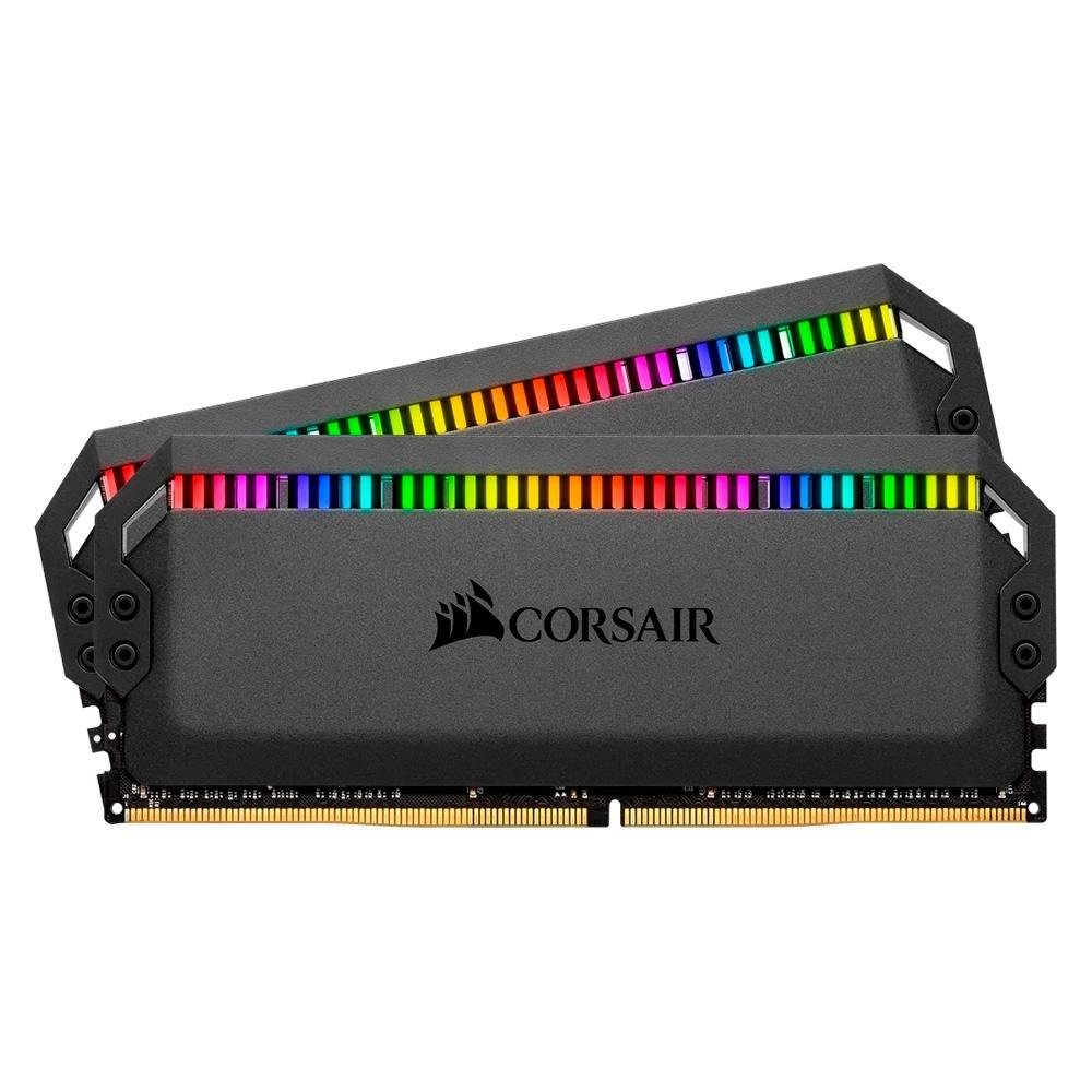 Memória RAM Corsair Dominator Platinum RGB, 64GB (2x32GB), 3200MHz, DDR4, CL16, Preto - CMT64GX4M2E3200C16 Memória RAM Corsair Dominator Platinum RGB, 64GB (2x32GB), 3200MHz, DDR4, CL16, Preto - CMT64GX4M2E3200C16
