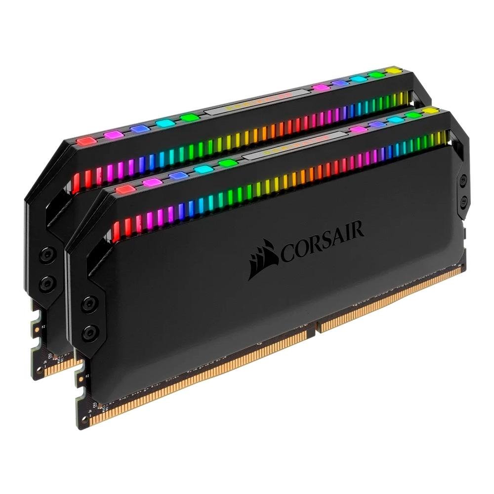 Memória RAM Corsair Dominator Platinum RGB, 64GB (2x32GB), 3200MHz, DDR4, CL16, Preto - CMT64GX4M2E3200C16 Memória RAM Corsair Dominator Platinum RGB, 64GB (2x32GB), 3200MHz, DDR4, CL16, Preto - CMT64GX4M2E3200C16
