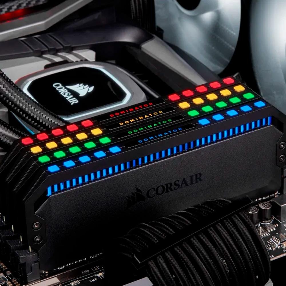 Memória RAM Corsair Dominator Platinum RGB, 64GB (2x32GB), 3200MHz, DDR4, CL16, Preto - CMT64GX4M2E3200C16 Memória RAM Corsair Dominator Platinum RGB, 64GB (2x32GB), 3200MHz, DDR4, CL16, Preto - CMT64GX4M2E3200C16