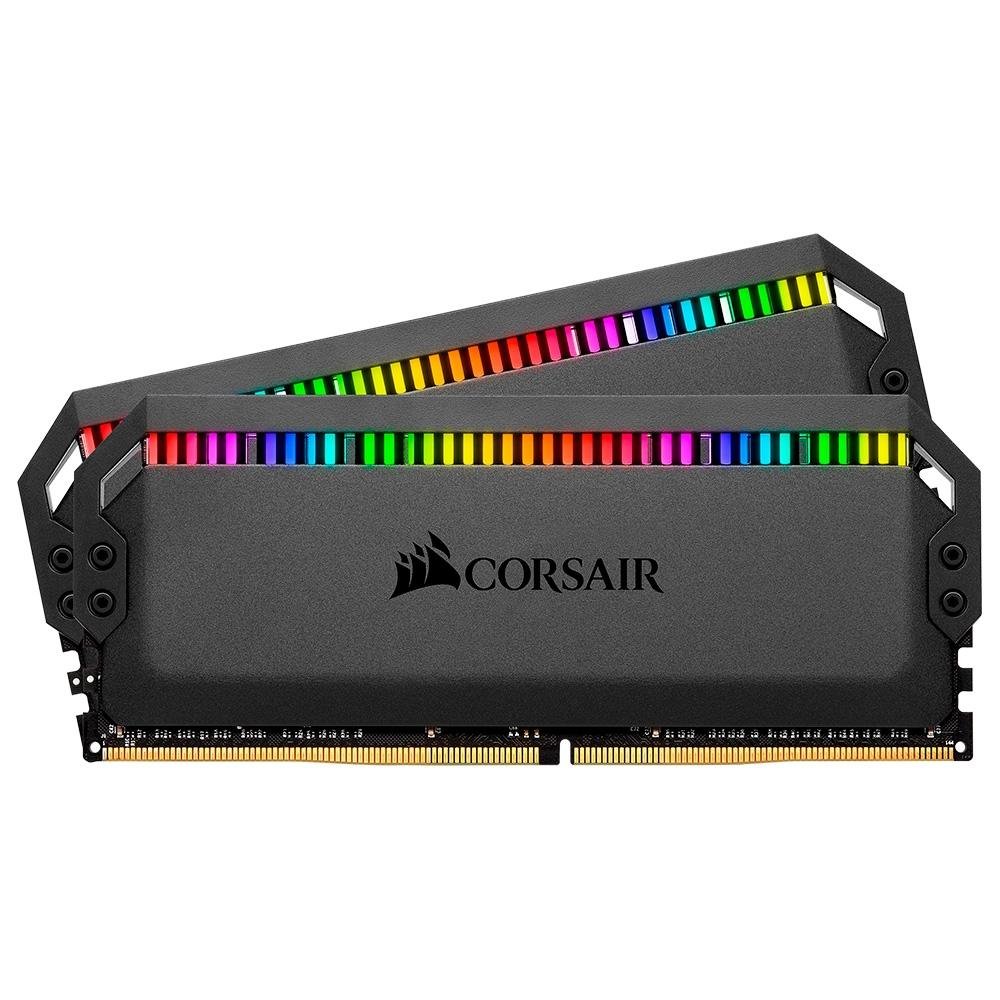Memória RAM Corsair Dominator Platinum RGB, 64GB (2x32GB), 3600MHz, DDR4, CL18, Preto - CMT64GX4M2C3600C18 Memória RAM Corsair Dominator Platinum RGB, 64GB (2x32GB), 3600MHz, DDR4, CL18, Preto - CMT64GX4M2C3600C18