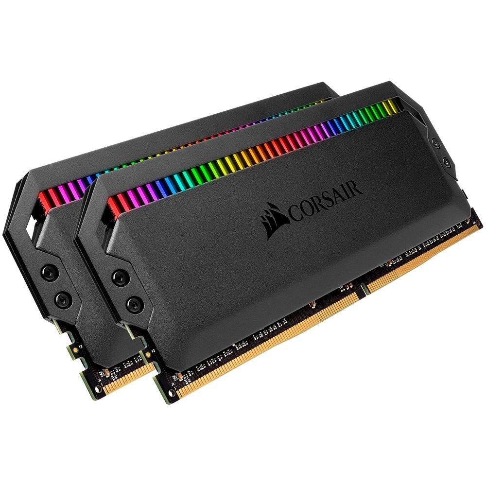 Memória RAM Corsair Dominator Platinum RGB, 64GB (2x32GB), 3600MHz, DDR4, CL18, Preto - CMT64GX4M2C3600C18 Memória RAM Corsair Dominator Platinum RGB, 64GB (2x32GB), 3600MHz, DDR4, CL18, Preto - CMT64GX4M2C3600C18
