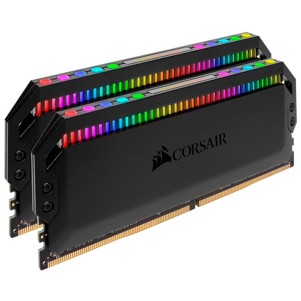 Memória RAM Corsair Dominator Platinum RGB, 64GB (2x32GB), 3600MHz, DDR4, CL18, Preto - CMT64GX4M2C3600C18 Memória RAM Corsair Dominator Platinum RGB, 64GB (2x32GB), 3600MHz, DDR4, CL18, Preto - CMT64GX4M2C3600C18