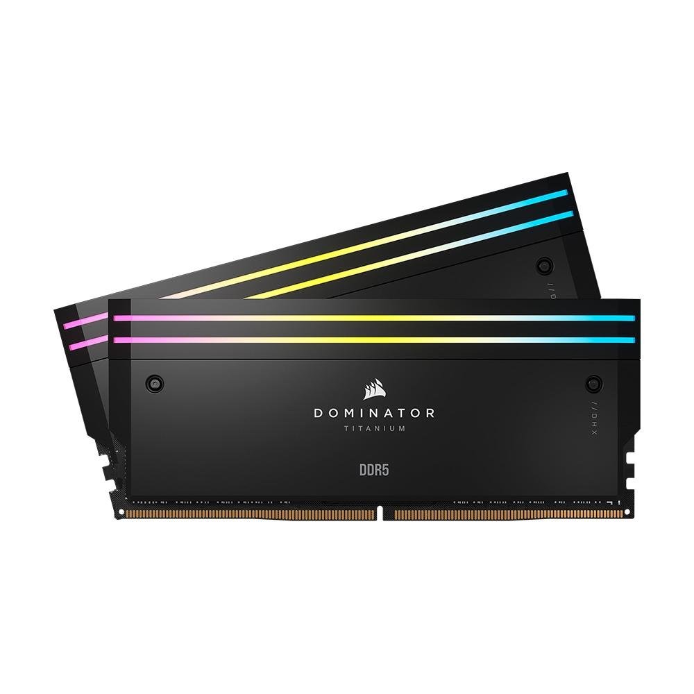 Imagem 2 de 9 do produto Memória RAM Corsair Dominator Titanium RGB, 48GB (2x24GB), 7200MHz, DDR5, CL36, Otimizado Intel XMP,  Preto - CMP48GX5M2X7200C36