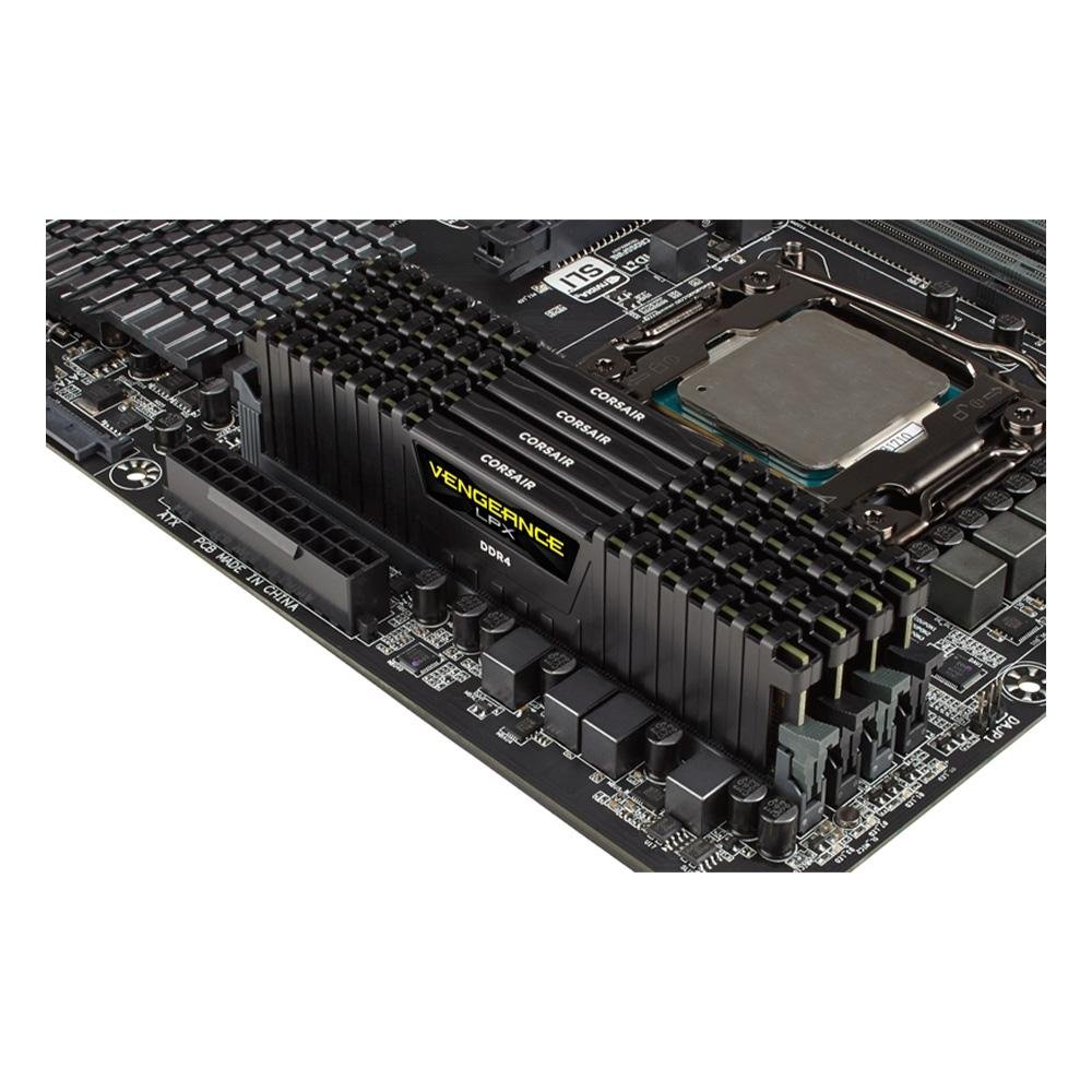 Memória RAM Corsair Vengeance LPX, 256GB (8x32GB), 3600MHz, DDR4, CL18, Preto - CMK256GX4M8D3600C18 Memória RAM Corsair Vengeance LPX, 256GB (8x32GB), 3600MHz, DDR4, CL18, Preto - CMK256GX4M8D3600C18