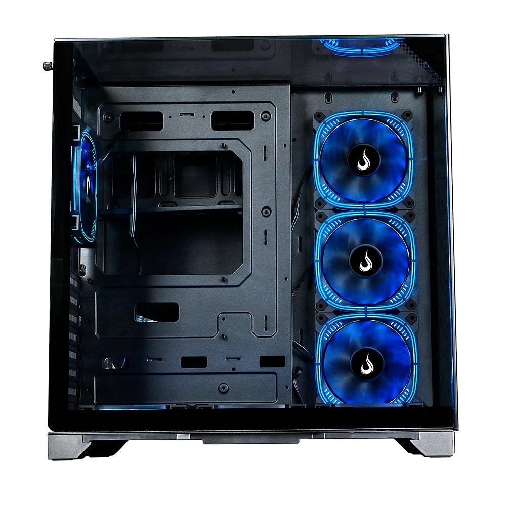 Gabinete Gamer Rise Mode Galaxy Full Glass, Mid Tower, ATX, Lateral e Frente em Vidro Temperado, Sem FANs, Preto - RM-CA-FG-B - view 3