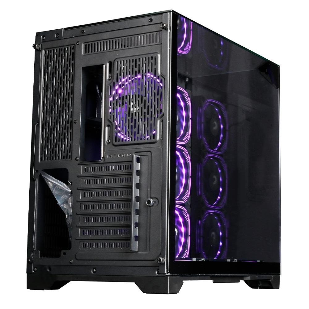 Gabinete Gamer Rise Mode Galaxy Full Glass, Mid Tower, ATX, Lateral e Frente em Vidro Temperado, Sem FANs, Preto - RM-CA-FG-B - view 6