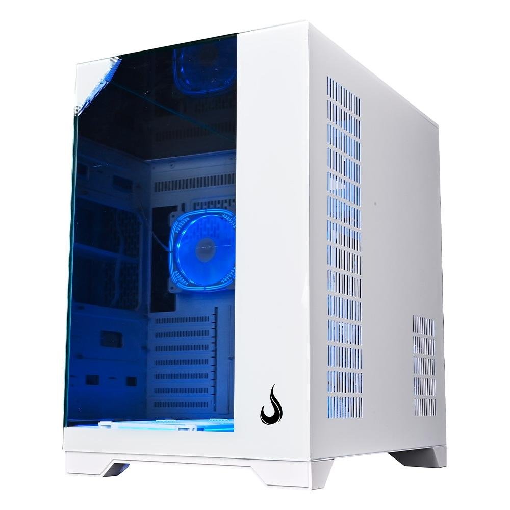 Imagem 5 de 6 do produto Gabinete Gamer Rise Mode Galaxy Full Glass, Mid Tower, ATX, Lateral e Frente em Vidro Temperado, Sem FANs, Branco - RM-CA-FG-W