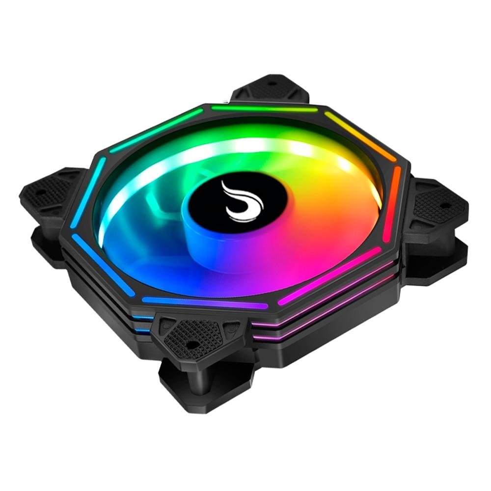 Imagem 4 de 5 do produto Ventoinha Rise Mode Hex Turbine PWM, 120mm, ARGB, Preto - RM-H-ARGB-TOR-B