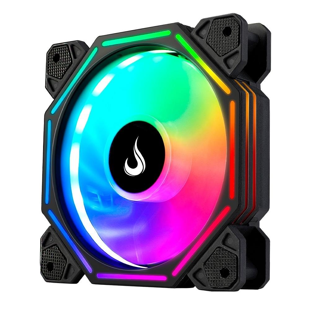 Imagem 3 de 5 do produto Ventoinha Rise Mode Hex Turbine PWM, 120mm, ARGB, Preto - RM-H-ARGB-TOR-B