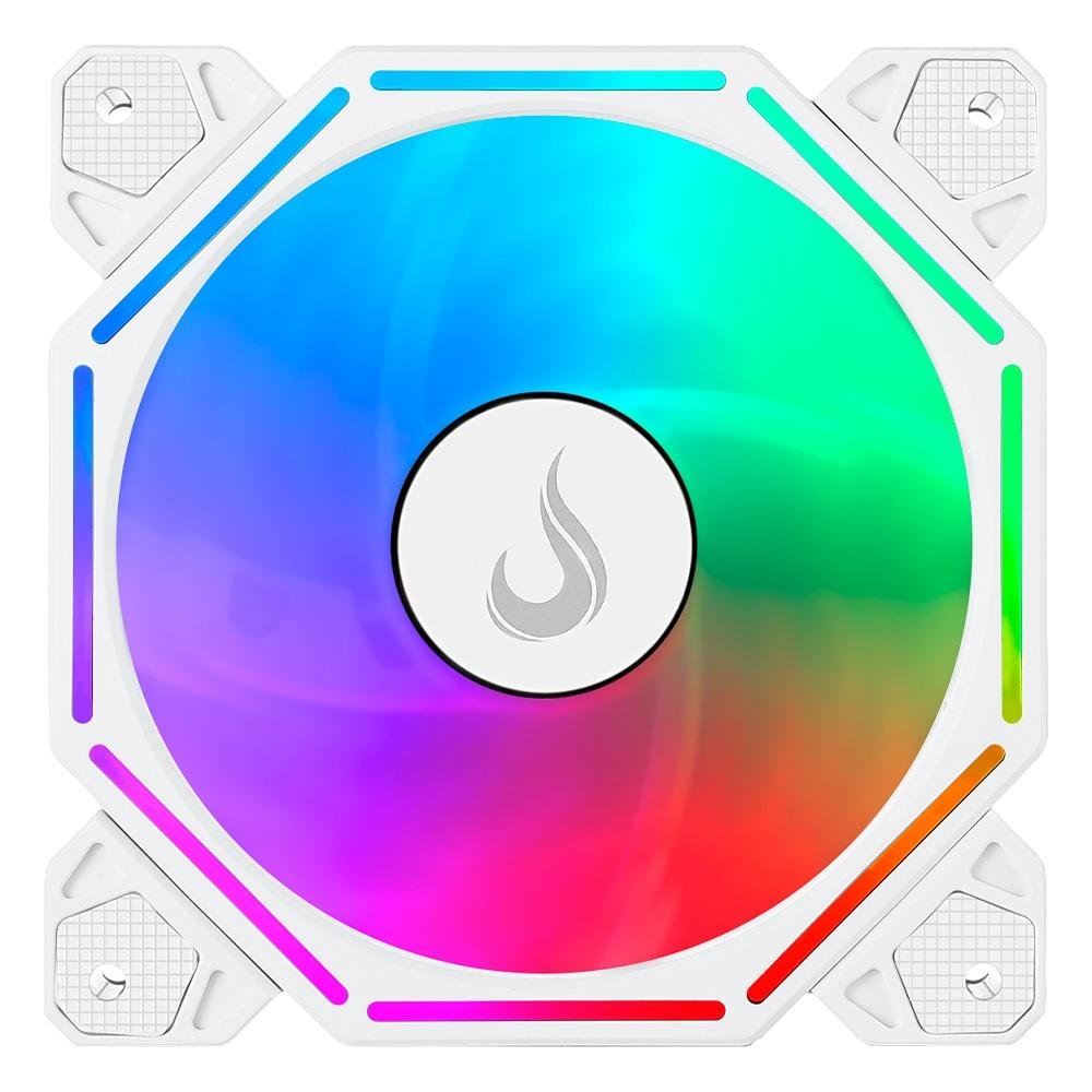Imagem 2 de 5 do produto Ventoinha Rise Mode Hex Turbine PWM, 120mm, Led ARGB, Branco - RM-H-ARGB-TOR-W