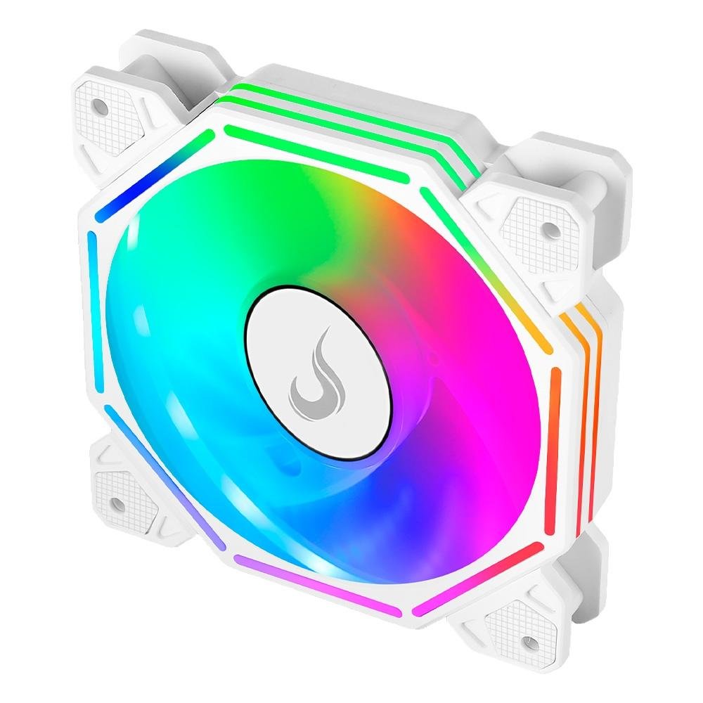 Imagem 4 de 5 do produto Ventoinha Rise Mode Hex Turbine PWM, 120mm, Led ARGB, Branco - RM-H-ARGB-TOR-W