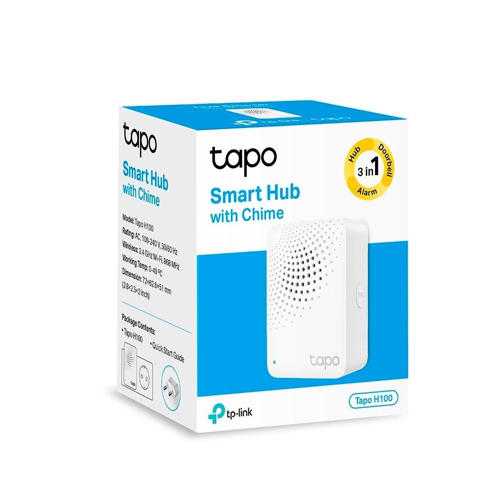Hub de Automação Smart TP-Link, Wi-Fi, Alexa, Bivolt, Branco - Tapo H100(EU) Hub de Automação Smart TP-Link, Wi-Fi, Alexa, Bivolt, Branco - Tapo H100(EU)