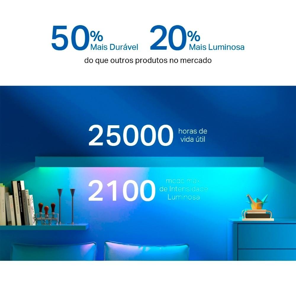 Fita LED TP-Link TAPO L920-5, RGB, Wi-Fi, 5 Metros - Tapo L920-5(EU) Fita LED TP-Link TAPO L920-5, RGB, Wi-Fi, 5 Metros - Tapo L920-5(EU)
