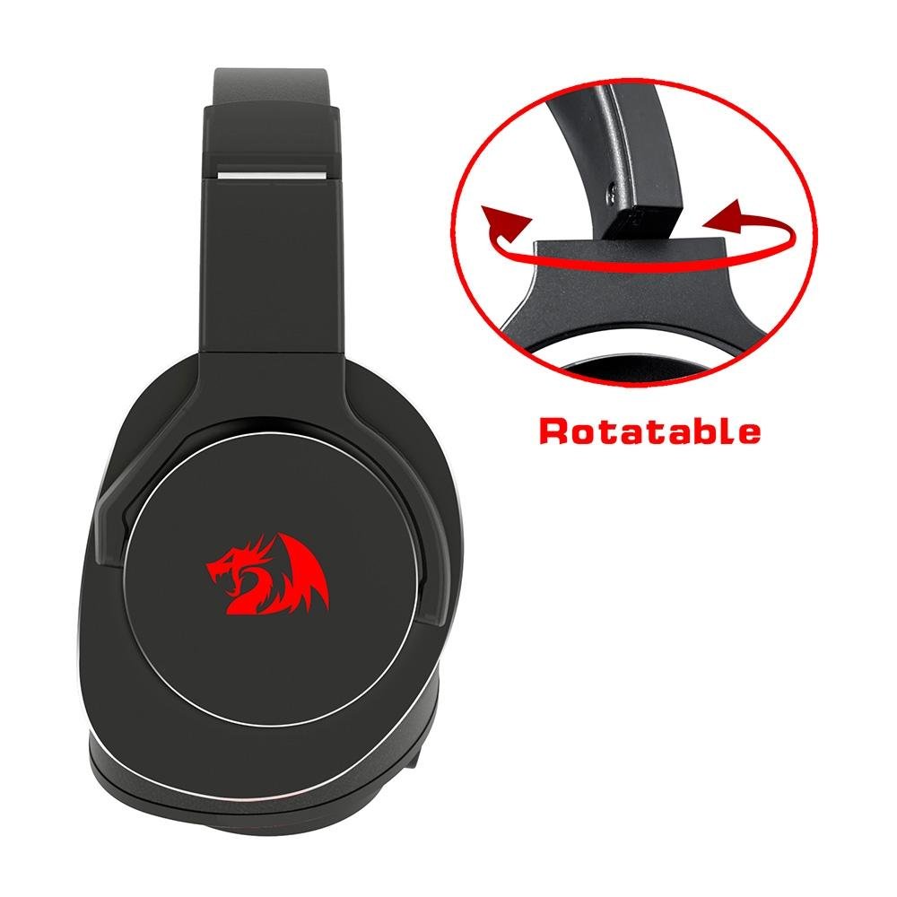 Imagem 5 de 8 do produto Headset Gamer Redragon Europe, 7.1, Driver 50mm, USB, Compatível com PC, Preto - H720 USB